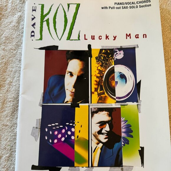 Dave Koz Lucky Man Piano/Vocal/Chords with Pull Out Sax Solo Section - Picture 1 of 2